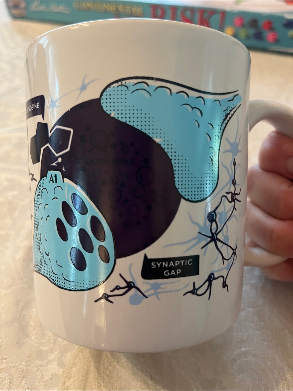 Cognitive Surplus Blue & Synaptic Gap Ceramic Mug EUC
